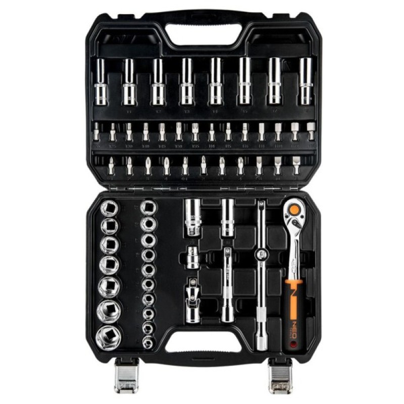 Набір інструментів Neo Tools 58шт, 1/2", CrV, кейс (10-042)