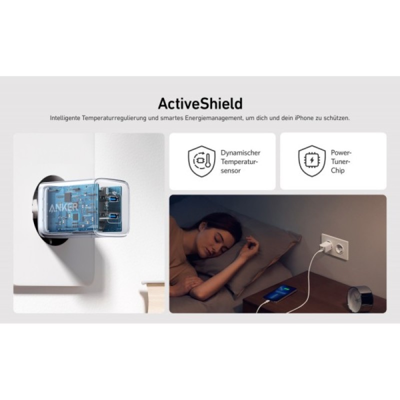 Зарядний пристрій Anker PowerPort 521 Nano Pro - 40W 2xUSB-C PIQ3.0 White (A2038G21)