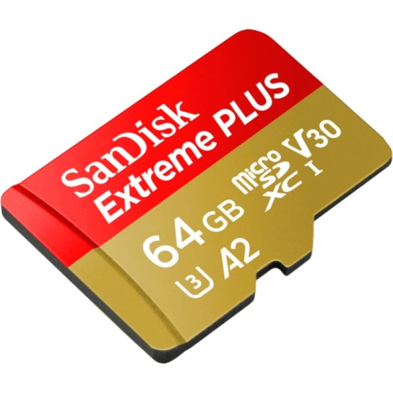 Карта пам'яті SanDisk 64GB microSD class 10 V30 Extreme PLUS (SDSQXBU-064G-GN6MA)