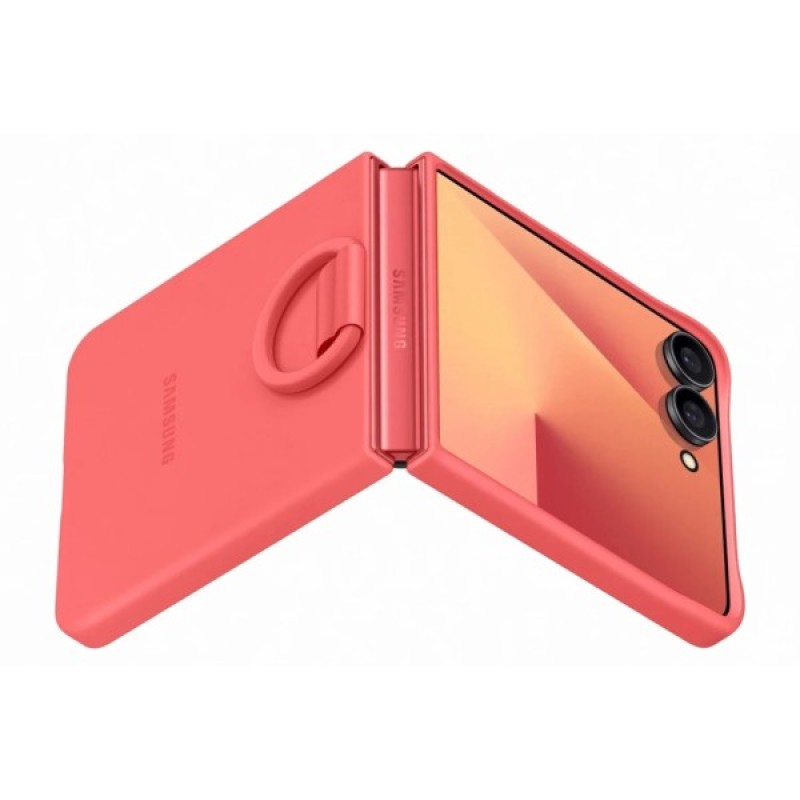 Чохол до мобільного телефона Samsung Silicone with Ring Galaxy Flip 7 Red (EF-PF766TREGUA)