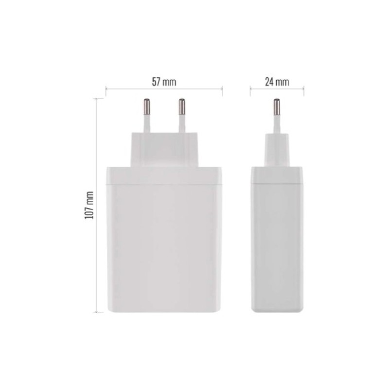 Зарядний пристрій EMOS V06G120 1xUSB-A + 3xUSB-C PD120W GaN (V06G120)