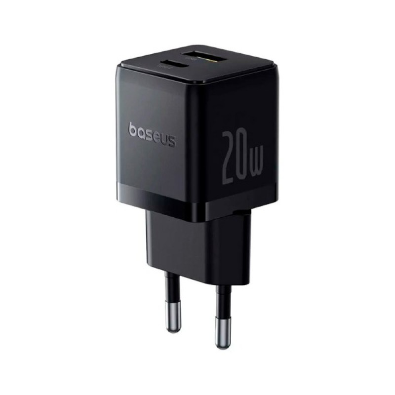 Зарядний пристрій Baseus Palm Fast Charger C+U 20W black (P10111608113-00)
