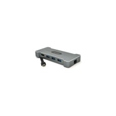 Концентратор VEGGIEG USB-C 5-in-1 USB-C + 3xUSB 3.0 + HDMI + RJ45 silver (TC06)