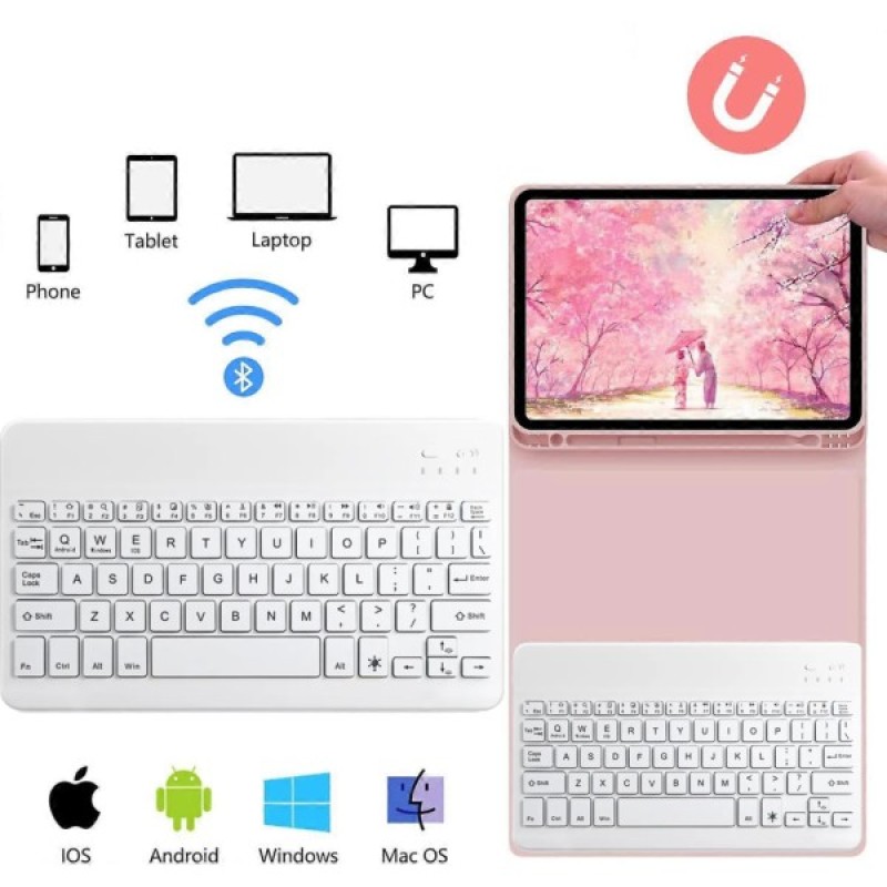 Чохол до планшета BeCover with keyboard Apple iPad Pro 11" M4 2024 Pink (713001)