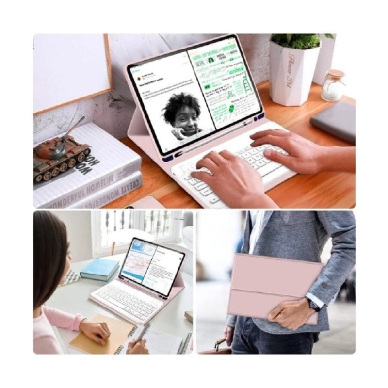 Чохол до планшета BeCover with keyboard Apple iPad Pro 11" M4 2024 Pink (713001)