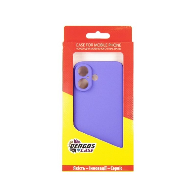 Чохол до мобільного телефона Dengos Carbon iPhone 16 (purple) (DG-TPU-CRBN-209)