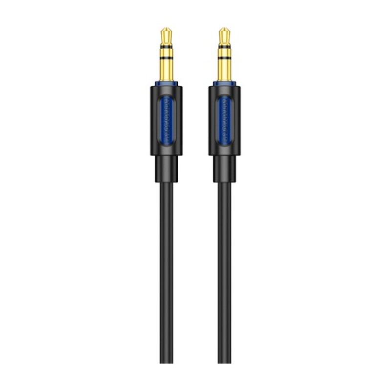 Кабель мультимедійний 3.5mm M to 3.5mm M 1.0m silicone black BOROFONE (6941991114373)