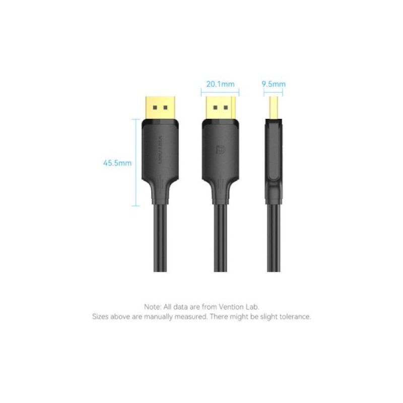 Кабель мультимедійний DisplayPort M to DisplayPort M 5.0m V1.2 4K60Hz Vention (HAKBJ)