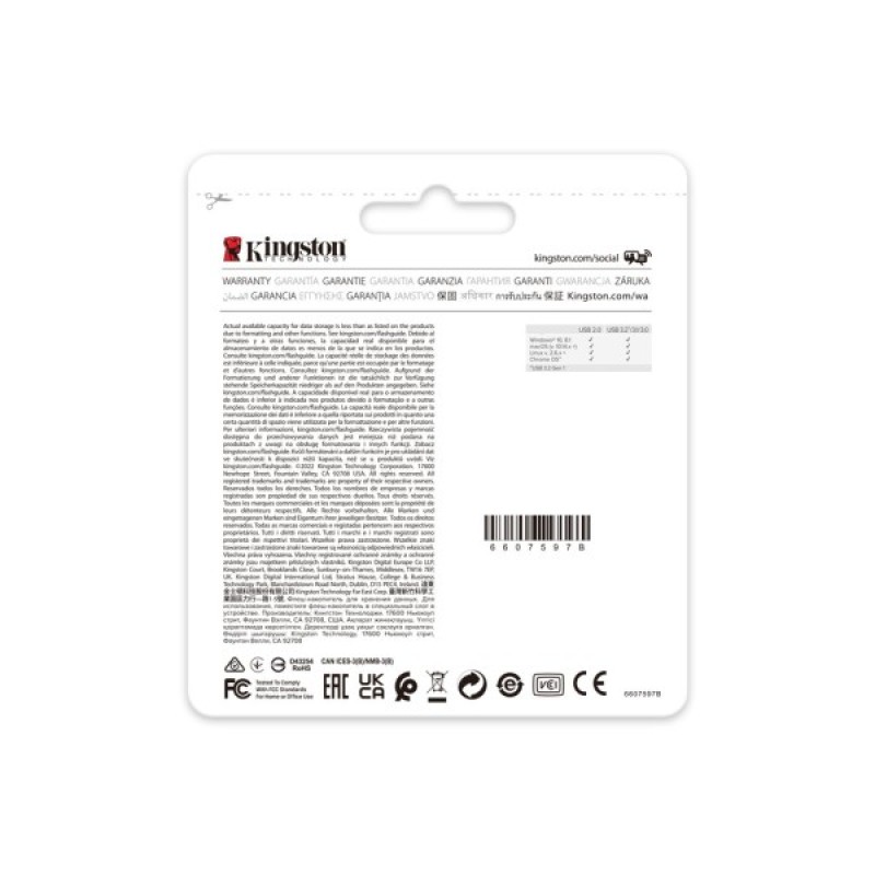 USB флеш накопичувач Kingston 2x32GB DataTraveler Exodia Black/White 2 Pieces USB 3.2 (DTX/32GB-2P)