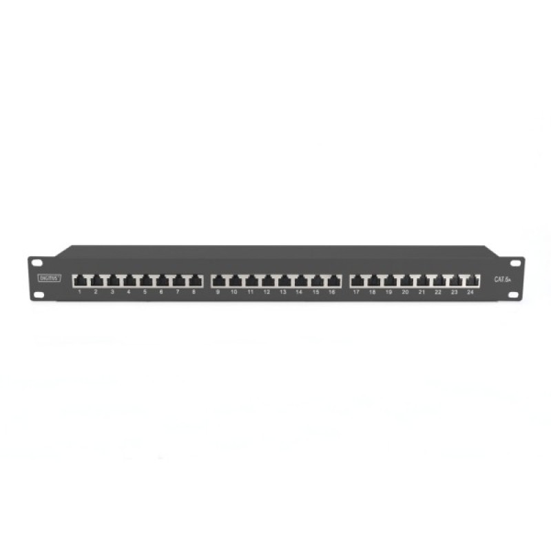 Патч-панель 19" 24xRJ-45 STP cat.6a, 1U, black Digitus (DN-91624S-EA-B)