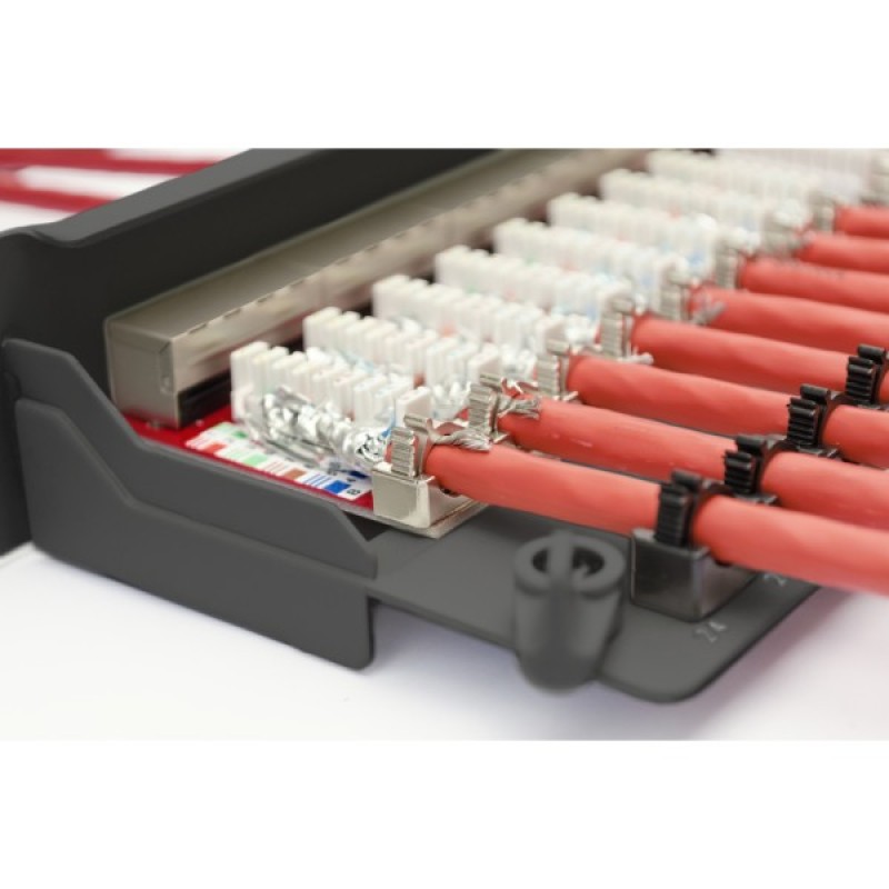 Патч-панель 19" 24xRJ-45 STP cat.6a, 1U, black Digitus (DN-91624S-EA-B)