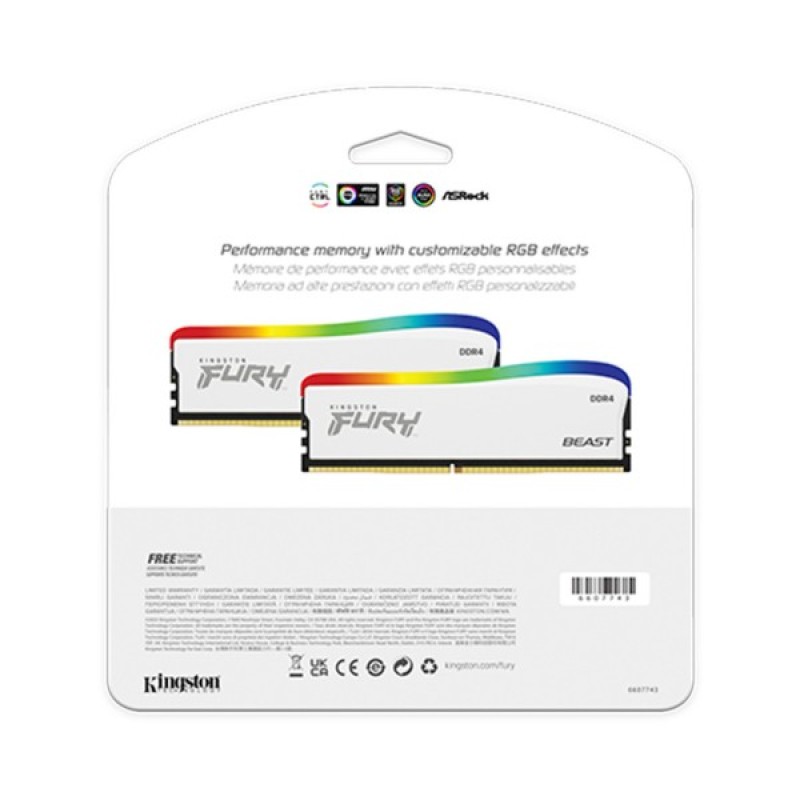 Модуль пам'яті для комп'ютера DDR4 32GB (2x16GB) 3200 MHz Beast RGB Special Edition Kingston Fury (ex.HyperX) (KF432C16BWAK2/32)