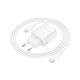 Зарядний пристрій BOROFONE BN27 Fuente 1xUSB-C PD20W + 1xUSB QC3.0 + cable USB-C to USB-C White (6941991120282)