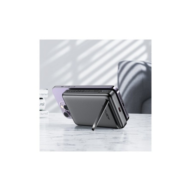 Батарея універсальна Acefast Magnetic Wireless 10000mAh 20W PD, QC/3.0, QI 20W, M6 Black (6974316282600)