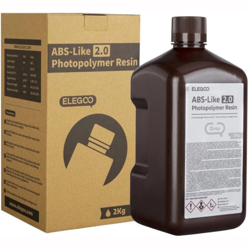 Фотополімерна смола ELEGOO Resin, Standard 2кг, grey (50.103.0273)
