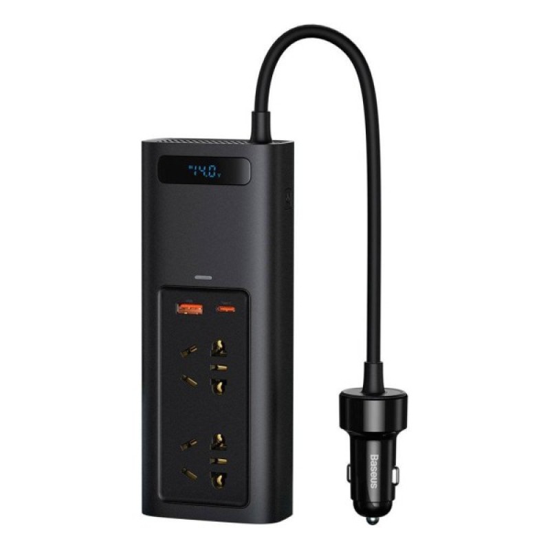 Автомобільний інвертор 12V/220V 150W In-car Inverter, USB, Type-C, 0.4m Baseus (CRNBQ-A01)