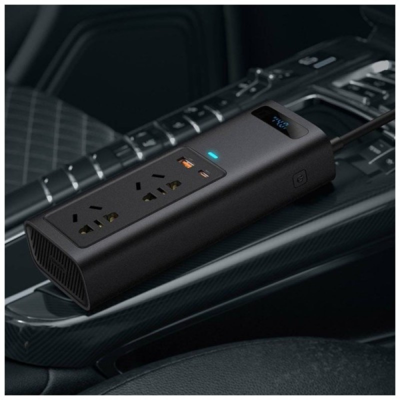Автомобільний інвертор 12V/220V 150W In-car Inverter, USB, Type-C, 0.4m Baseus (CRNBQ-A01)