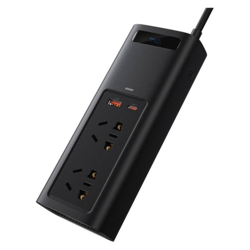 Автомобільний інвертор 12V/220V 150W In-car Inverter, USB, Type-C, 0.4m Baseus (CRNBQ-A01)