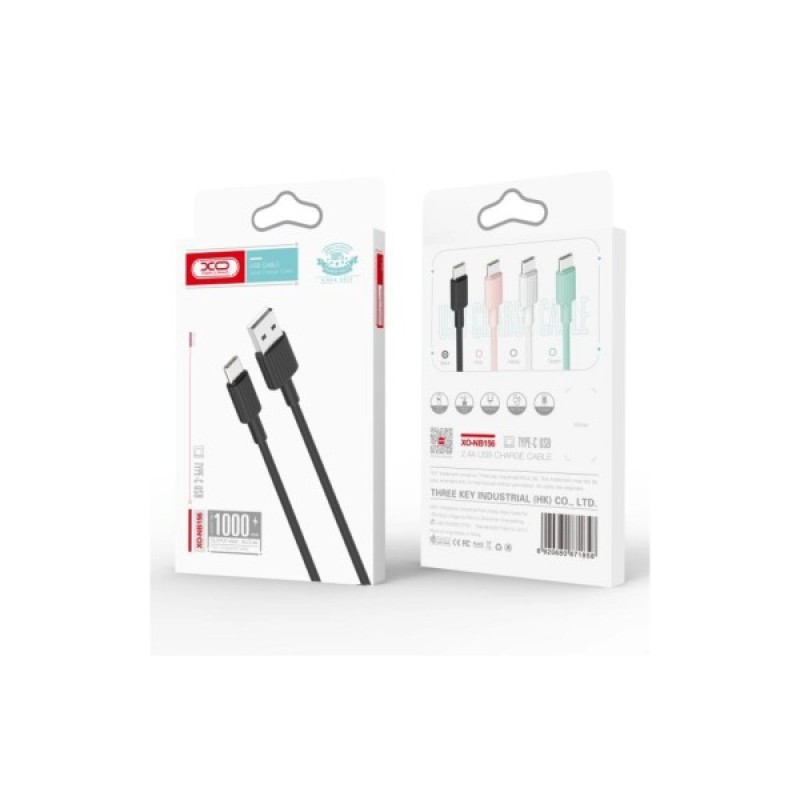 Дата кабель USB 2.0 AM to Lightning 1.0m 2.4A white XO (NB156-L-1-WH)