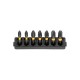 Набір біт DeWALT в касеті для Tough Case, FlexTorq, L = 25 мм, Pz1 – 2 шт, Pz2 – 3 шт, Pz3 – 2 шт (DT70812)