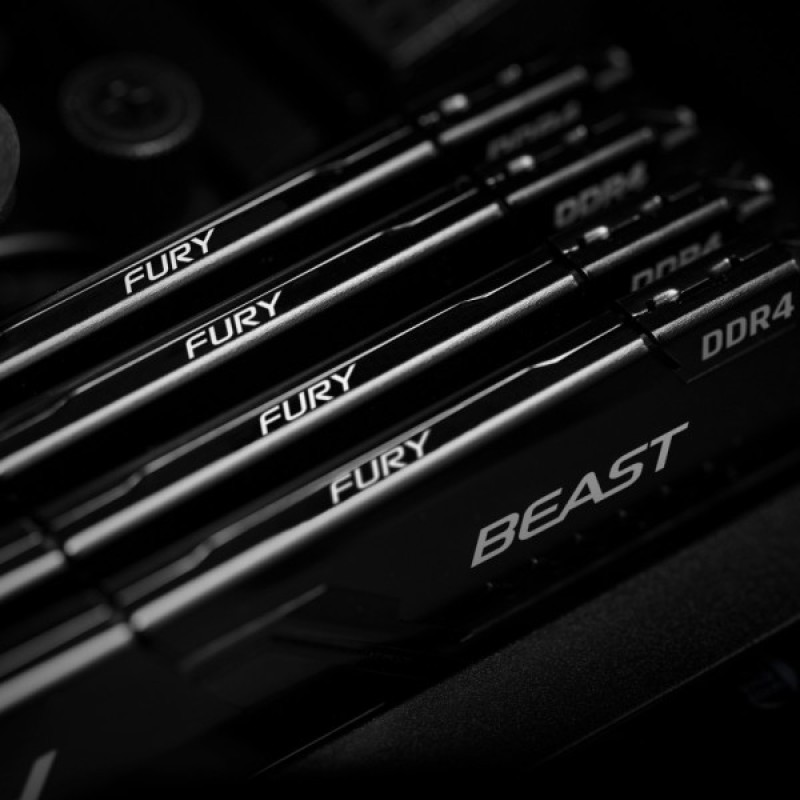 Модуль пам'яті для комп'ютера DDR4 16GB (2x8GB) 3200 MHz Fury Beast Black Kingston Fury (ex.HyperX) (KF432C16BBK2/16)