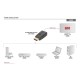 Адаптер HDMI EDID Emulator 4K60Hz Clone Function black Digitus (DA-70466)