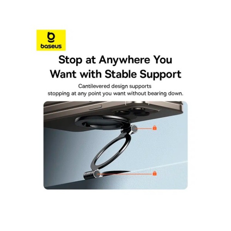Універсальний автотримач Baseus MagPro Series II Magnetic Car Mount Stick-on Version Cosmic Black (C40172900121-00)