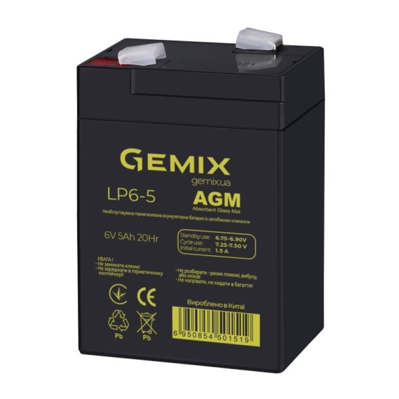 Батарея до ДБЖ Gemix 6В 5Ач (LP6-5)
