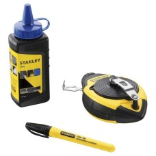Шнур розміточний Stanley FATMAX, 30м у комплекті, крейдяний порошок, підвісний рівень. (0-47-681)
