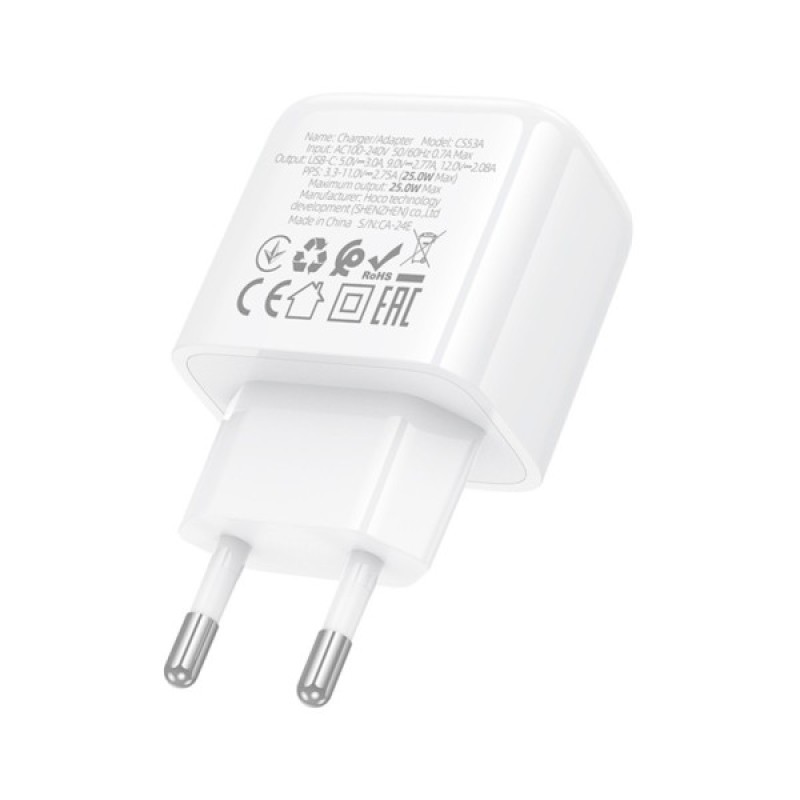 Зарядний пристрій HOCO CS53A Surplus USB-C PD25W White (6942007631488)