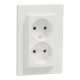 Розетка Schneider Electric ASFORA без заземлення подвійна біла (EPH9700121)