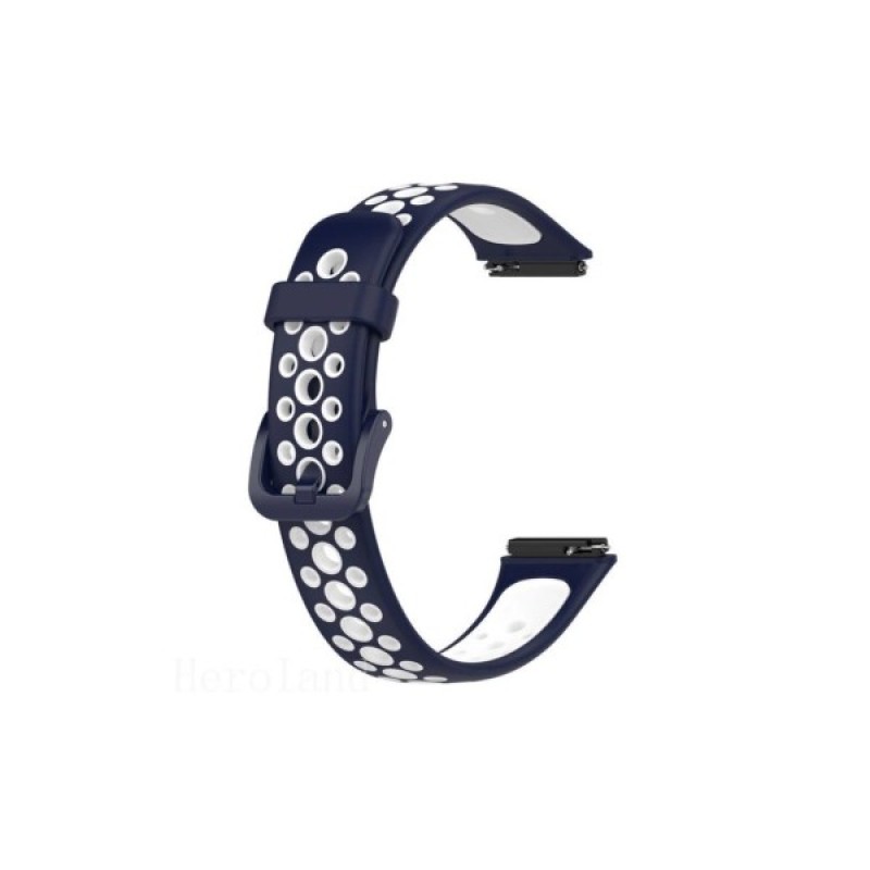 Ремінець до фітнес браслета BeCover Vents Style для Huawei Band 7/Honor Band 7 Blue-White (709442)