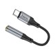 Перехідник USB-C to 3.5mm F 0.12m Black HOCO (6942007608886)