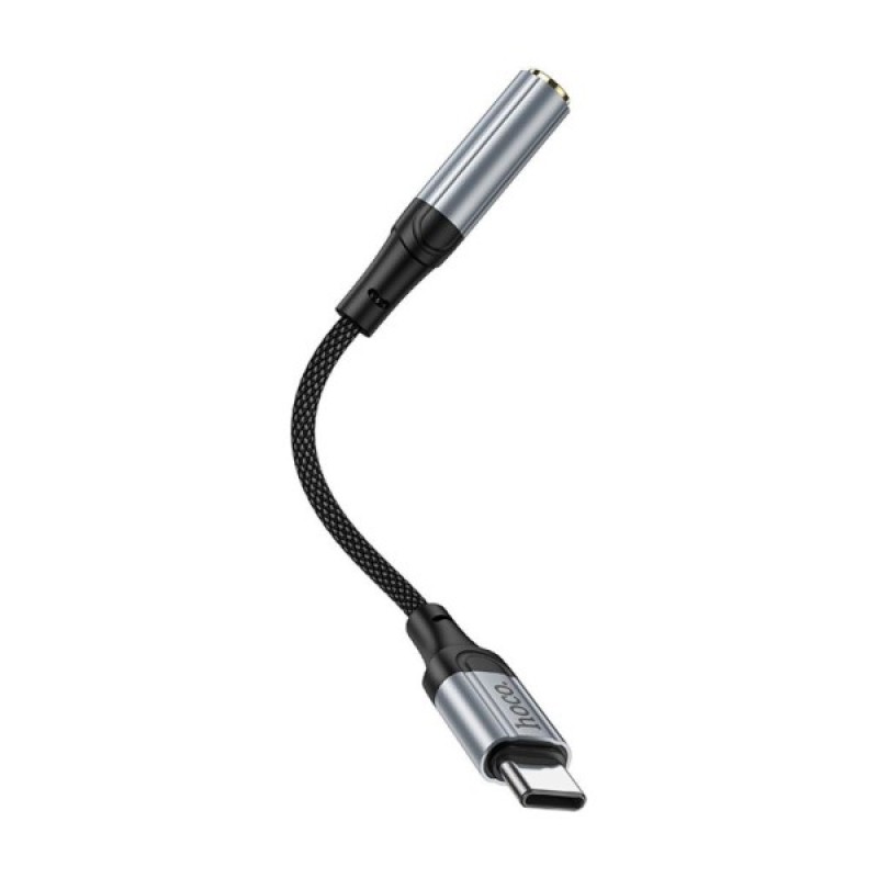 Перехідник USB-C to 3.5mm F 0.12m Black HOCO (6942007608886)