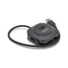 Концентратор VEGGIEG USB 2.0 to 4xUSB 0.3m black (V-U2405)