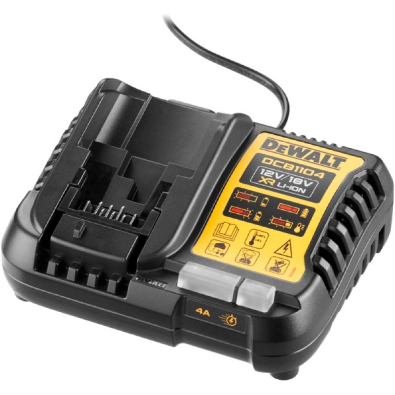 Набір акумулятор + зарядний пристрій DeWALT 10,8 - 54V, 4A, 18V XR Li-Ion, 2x4Ah (DCB1104M2)