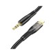 Кабель мультимедійний Lightning to 3.5mm M 1.0m black UPA25 Black HOCO (6931474791153)