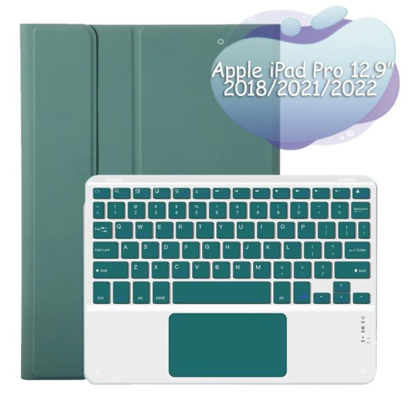 Чохол до планшета BeCover Keyboard+TouchPad Apple iPad Pro 12.9 2018/2021/2022 Dark Green (712383)