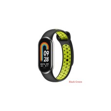 Ремінець до фітнес браслета BeCover Vents Style для Xiaomi Mi Smart Band 9 Black-Green (711984)