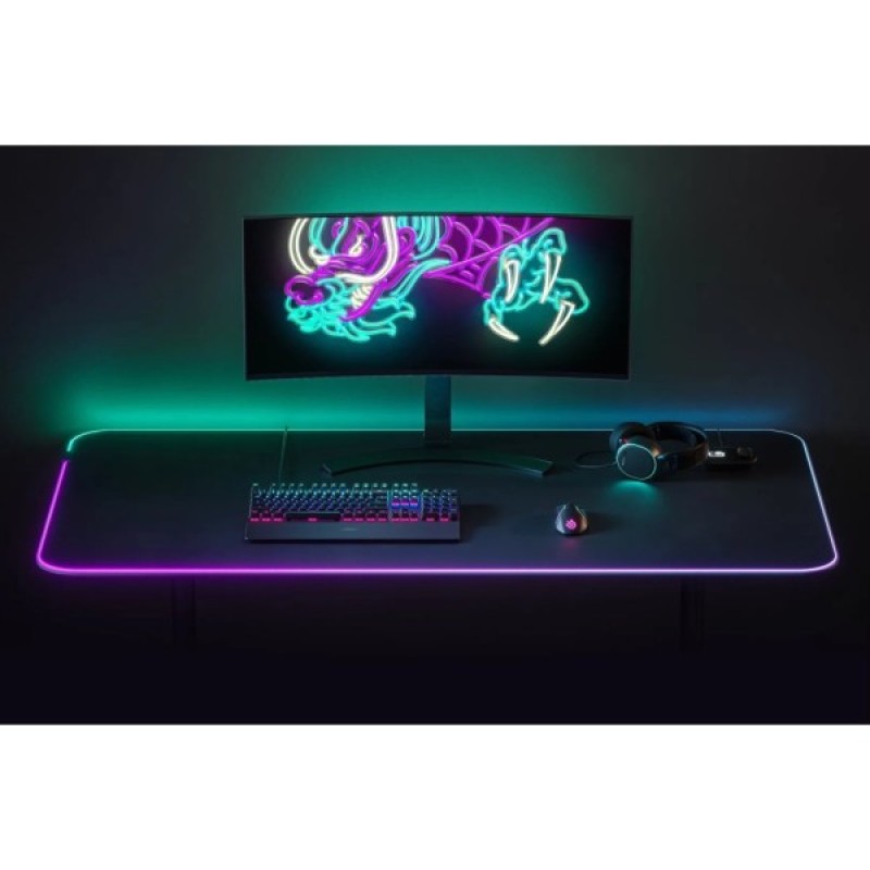 Килимок для мишки SteelSeries QcK Prism Cloth 5XL Etail RGB Black (63524)