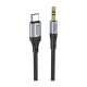 Кабель мультимедійний USB-C to 3.5mm M 1.0m Black HOCO (6942007608824)