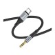 Кабель мультимедійний USB-C to 3.5mm M 1.0m Black HOCO (6942007608824)