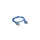 Дата кабель USB 2.0 AM/AF 0.5m transparent blue Voltronic (YT-AM/AF-0,5TBL)