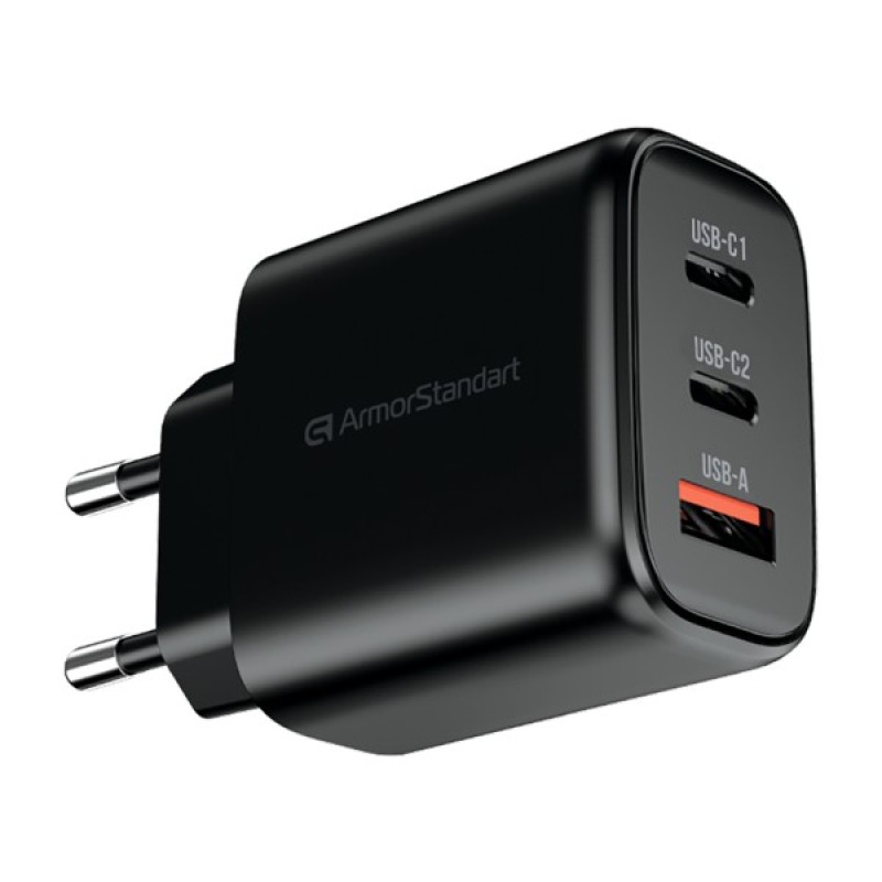 Зарядний пристрій Armorstandart ARP-621 Resolute Power USB-C 65W GaN Black (ARM70023)
