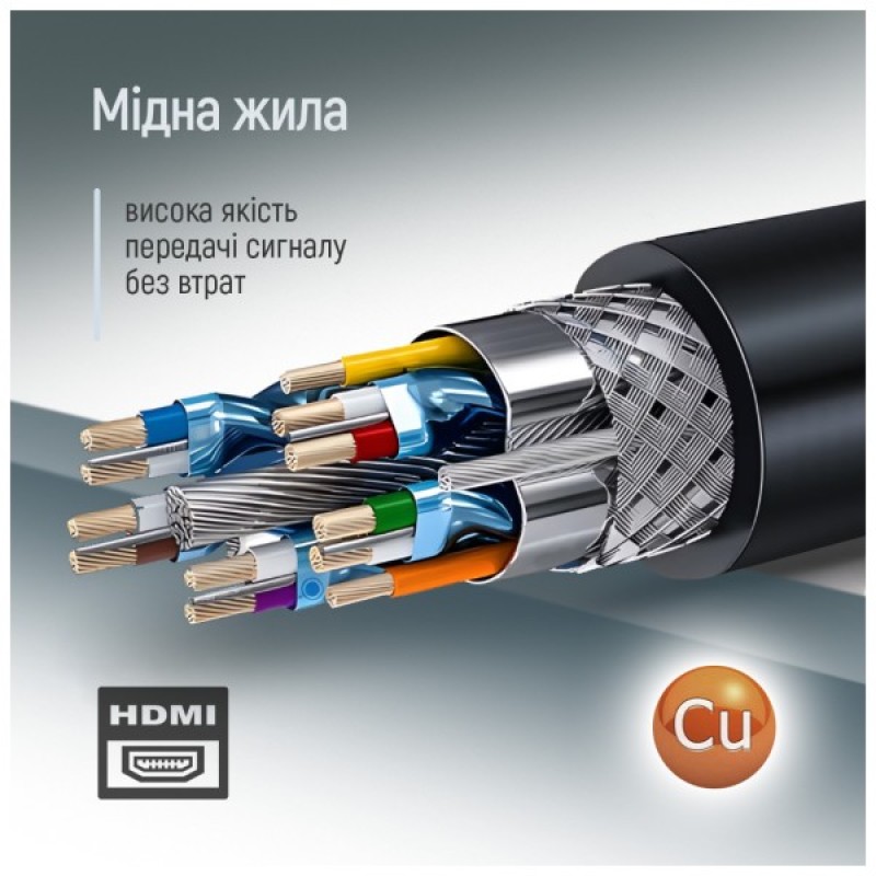 Кабель мультимедійний HDMI M to HDMI M 3.0m V2.0 4K60Hz black ColorWay (CW-CBHD079-BK)