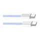 Дата кабель USB-C to USB-C 1.0m 60W 3.0А purple ColorWay (CW-CBPDCC061-PU)