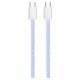 Дата кабель USB-C to USB-C 1.0m 60W 3.0А purple ColorWay (CW-CBPDCC061-PU)