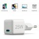 Зарядний пристрій Hama 25W USB-С PD white (00201981)