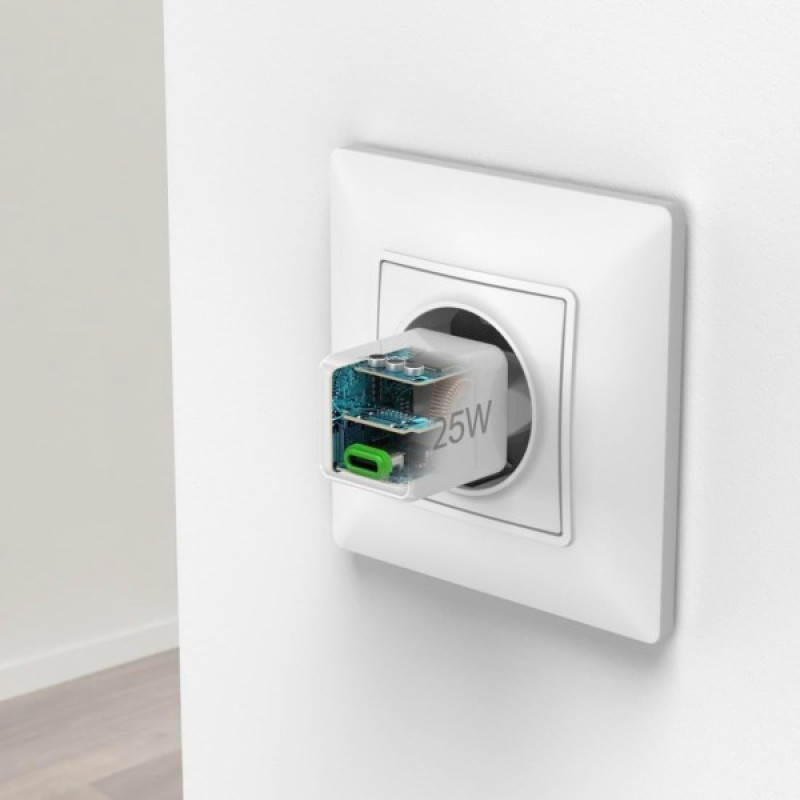 Зарядний пристрій Hama 25W USB-С PD white (00201981)