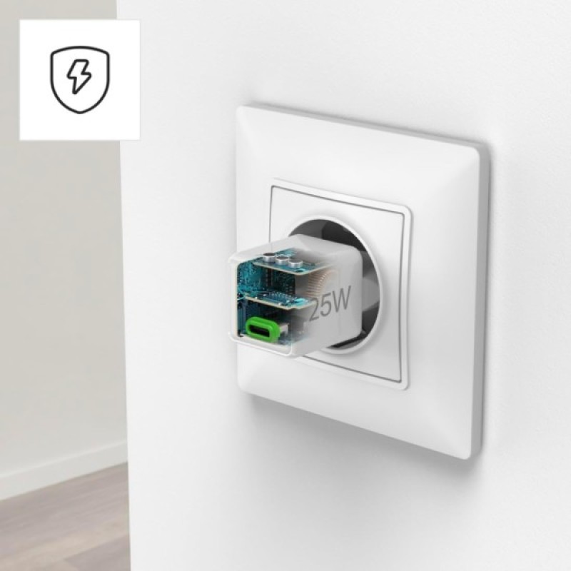 Зарядний пристрій Hama 25W USB-С PD white (00201981)
